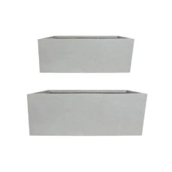 Amfa Trough Planters - Set Of 2 - Grey