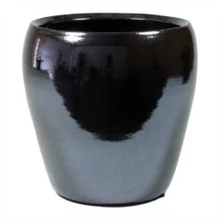 Amora Plant Pot - Anthracite Mirror -Plant Supplies Sale Amora Plant Pot Anthracite Mirror 21x21cm