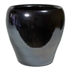 Amora Plant Pot - Anthracite Mirror