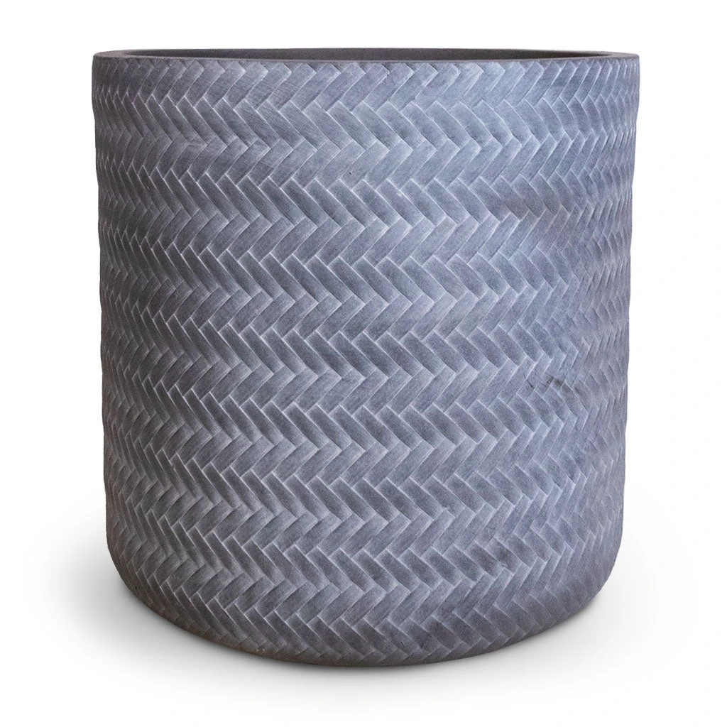Angle Cylinder Plant Pot - Grey 1 Angle Cylinder Plant Pot - Grey