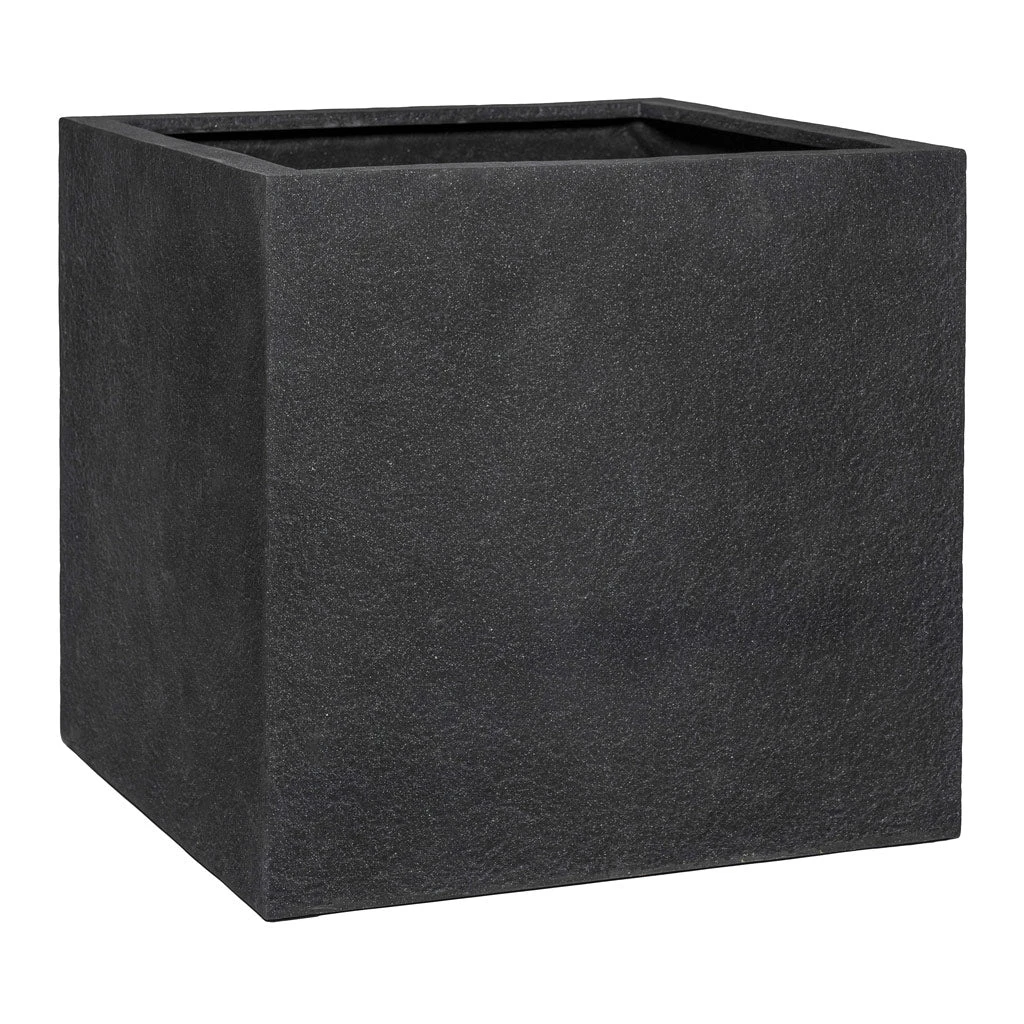 Block Granite Planter - Midnight Black 1 Block Granite Planter - Midnight Black