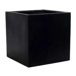 Block Natural Planter - Black -Plant Supplies Sale Block Natural Planter Black 30x30x30cm