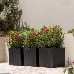 Block Natural Planter - Black -Plant Supplies Sale BlockNaturalPlanter Black 2