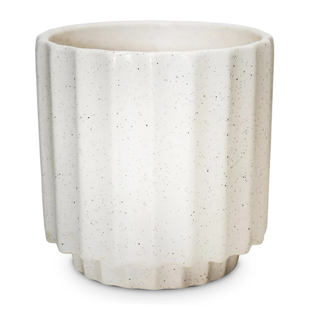 Bourton Scalloped Plant Pot - Ivory 1 Bourton Scalloped Plant Pot - Ivory