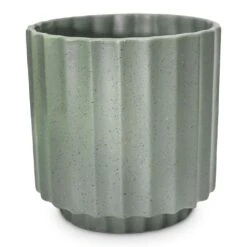 Bourton Scalloped Plant Pot - Sage -Plant Supplies Sale Bourton Scalloped Plant Pot Sage 18 x 18cm