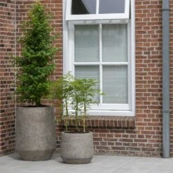 Harith Cement & Stone Plant Pot - Granite Grey -Plant Supplies Sale Cement Stone Harith Plant Pot lifestyle