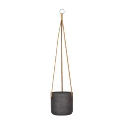 Charlie Hanging Plant Pot - Black Washed 14 Charlie Hanging Plant Pot - Black Washed -Plant Supplies Sale Charlie Hanging Plant Pot Black Washed Medium