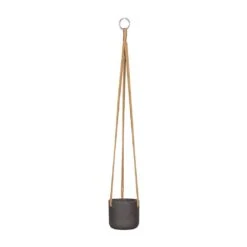 Charlie Hanging Plant Pot - Black Washed 12 Charlie Hanging Plant Pot - Black Washed -Plant Supplies Sale Charlie Hanging Plant Pot Black Washed Small