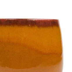 Charlotte Plant Pot - Spiced Ochre -Plant Supplies Sale Charlotte Plant Pot Ochre 15x13cm Swatch