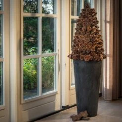 Claire Artstone Tall Planter - Black -Plant Supplies Sale Claire Artstone Tall Planter Black 2