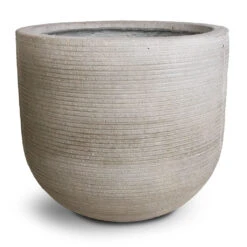 Cody Plant Pot - Ridged Cement -Plant Supplies Sale Cody Plant Pot Ridged Cement 35x31cm