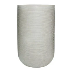 Cody Plant Vase - Ridged Cement -Plant Supplies Sale Cody Plant Vase Ridged Cement 42x70cm