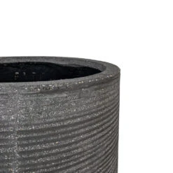 Cody Plant Vase - Ridged Dark Grey -Plant Supplies Sale Cody Plant Vase Ridged Dark Grey 28x45cm 1
