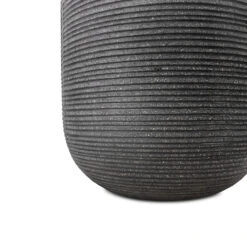 Cody Plant Vase - Ridged Dark Grey -Plant Supplies Sale Cody Plant Vase Ridged Dark Grey 28x45cm 4