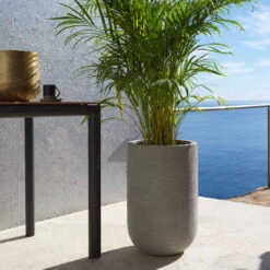 Cody Plant Vase - Ridged Dark Grey -Plant Supplies Sale CodyPlantVase RidgedDarkGrey 2