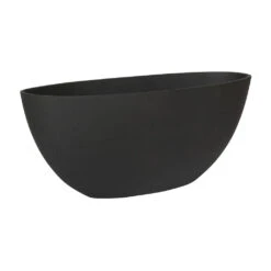 Dorant Refined Oval Plant Bowl - Volcano Black