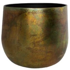 Elisa Metal Plant Pots - Set Of 3 - Vintage Green -Plant Supplies Sale Elisa Metal Plant Pots Set of 3 Vintage Green Single