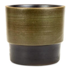 Erik Plant Pot - Dark Olive -Plant Supplies Sale Erik Plant Pot Olive 20x18cm
