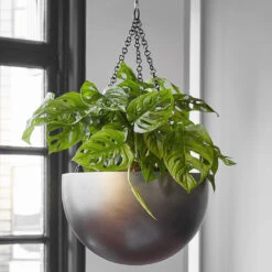 Gradient Hanging Plant Bowl - Matt Coffee 7 Gradient Hanging Plant Bowl - Matt Coffee -Plant Supplies Sale Gradient Hanging Bowl Matt Coffee