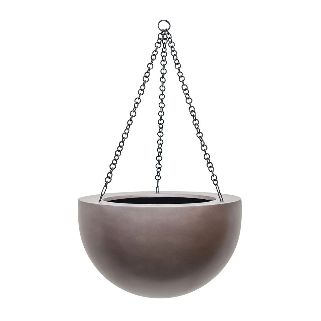 Gradient Hanging Plant Bowl - Matt Coffee 1 Gradient Hanging Plant Bowl - Matt Coffee