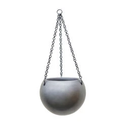 Gradient Hanging Plant Globe - Matt Grey