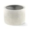 Grigio Cylinder Planter - Antique White Concrete