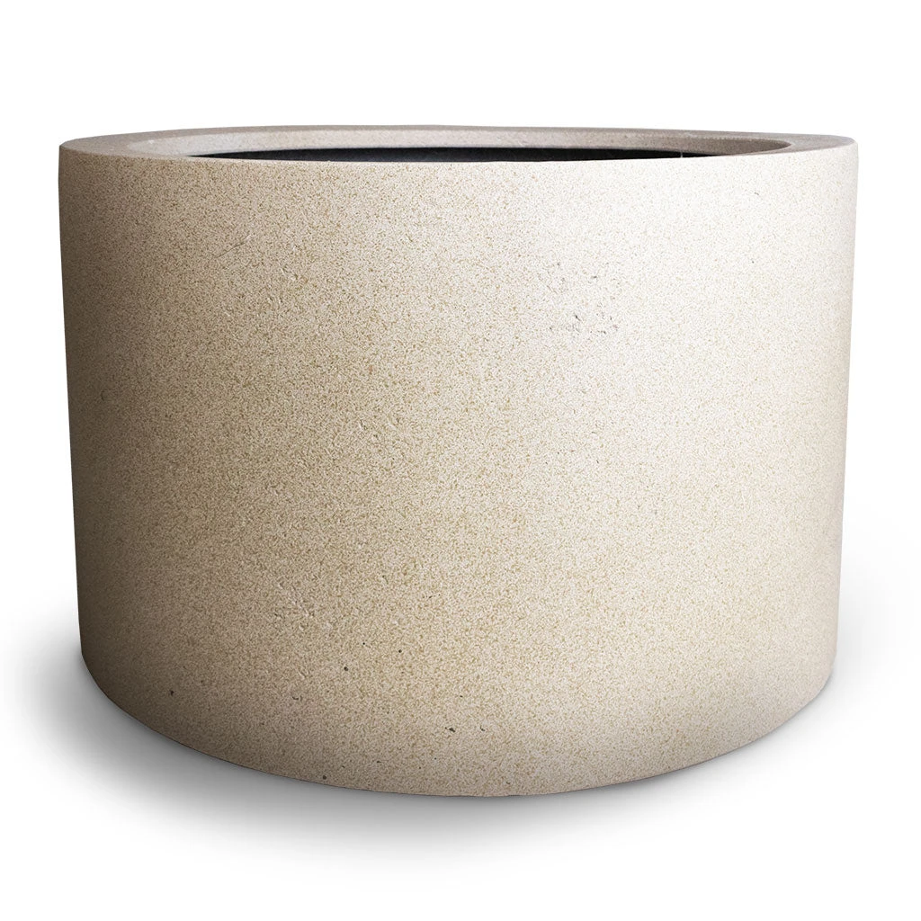Grigio Cylinder Planter - Antique White Concrete 3 Grigio Cylinder Planter - Antique White Concrete - Image 3