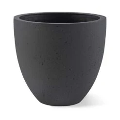 Grigio Egg Pot Planter - Anthracite Concrete