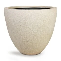 Grigio Egg Pot Planter - Antique White Concrete -Plant Supplies Sale Grigio Egg Pot Planter Antique White Concrete 32x29cm