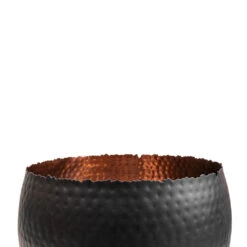 Hammered Bowl - Black With Copper -Plant Supplies Sale Hammered Bowl Black with Copper SWATCH 3
