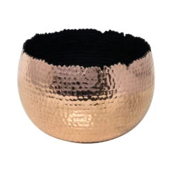 Hammered Bowl - Copper With Black -Plant Supplies Sale Hammered Bowl Copper Black19cm