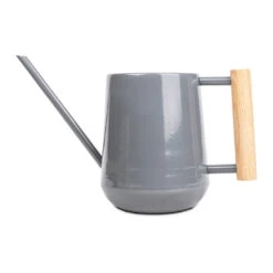 Indoor Watering Can 0.7L - Charcoal With Beech Handle -Plant Supplies Sale Indoor Watering Can 0.7L Charcoal with Beech Handle