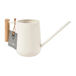Indoor Watering Can 0.7L - Stone With Beech Handle -Plant Supplies Sale Indoor Watering Can 07L Stone Beech Handle