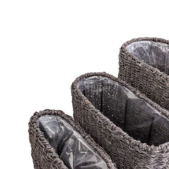 Isaac Plant Baskets - Set Of 3 - Oval - Black -Plant Supplies Sale Isaac Plant Baskets Set of 3 Round Black 5