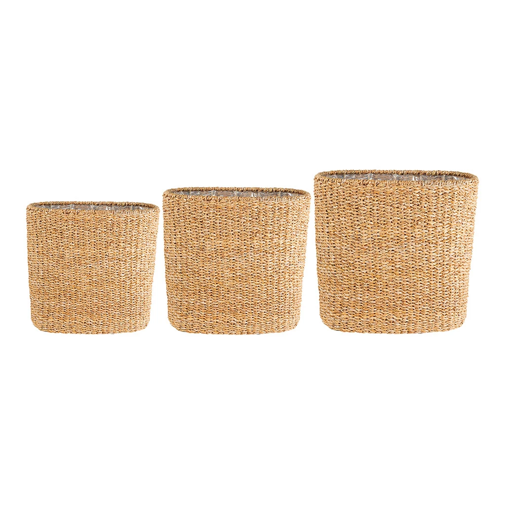 Isaac Plant Baskets - Set Of 3 - Oval - Natural 1 Isaac Plant Baskets - Set Of 3 - Oval - Natural