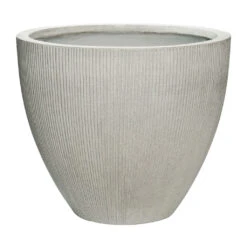 Jesslyn Plant Pot - Ridged Cement -Plant Supplies Sale Jesslyn Plant Pot Ridged Cement 51x43cm