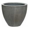 Jesslyn Plant Pot - Ridged Dark Grey