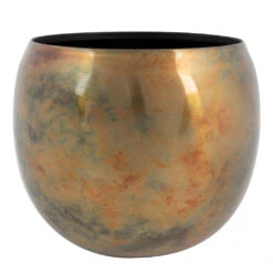 Kian Metal Plant Pots - Set Of 3 - Large - Sky Burn -Plant Supplies Sale Kian Metal Plant Pots Set of 3 Large Sky Burn Single