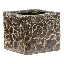 Lava Cube Relic Planter - Black