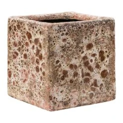 Lava Cube Relic Planter - Pink -Plant Supplies Sale Lava Cube Relic Planter Pink Small