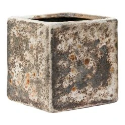 Lava Cube Relic Planter - Rust -Plant Supplies Sale Lava Cube Relic Planter Rust Small