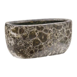 Lava Oval Relic Plant Bowl - Black -Plant Supplies Sale Lava Oval Relic Plant Bowl Black 38x24x19cm