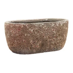 Lava Oval Relic Plant Bowl - Pink -Plant Supplies Sale Lava Oval Relic Plant Bowl Pink 38x24x19cm