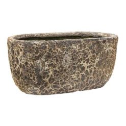 Lava Oval Relic Plant Bowl - Rust -Plant Supplies Sale Lava Oval Relic Plant Bowl Rust 38x24x19cm