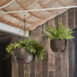 Mayfair Hanging Plant Pot - Mocha -Plant Supplies Sale Lifestyle Mayfair Hanging Plant Pot Mocha 21x16cm