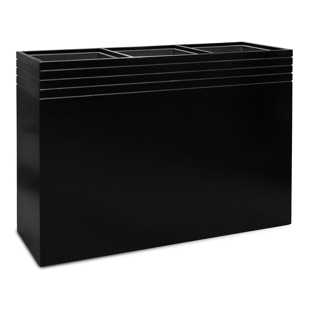 Line-Up Rectangle Planter - Matt Black 1 Line-Up Rectangle Planter - Matt Black