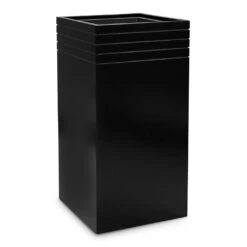Line-Up Tall Square Planter - Matt Black -Plant Supplies Sale Line Up Tall Square Planter Matt Black 38x38x75cm