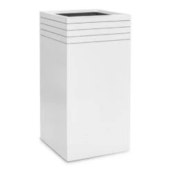 Line-Up Tall Square Planter - Matt White -Plant Supplies Sale Line Up Tall Square Planter Matt White 38x38x75cm
