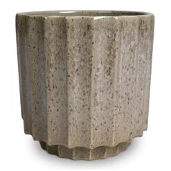 Lugano Scalloped Plant Pot - Green -Plant Supplies Sale Lugano Scalloped Plant Pot Green 16x16cmcopy