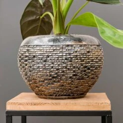 Luxe Lite Layer Globe Planter - Bronze -Plant Supplies Sale Luxe Lite Layer Globe Planter Small